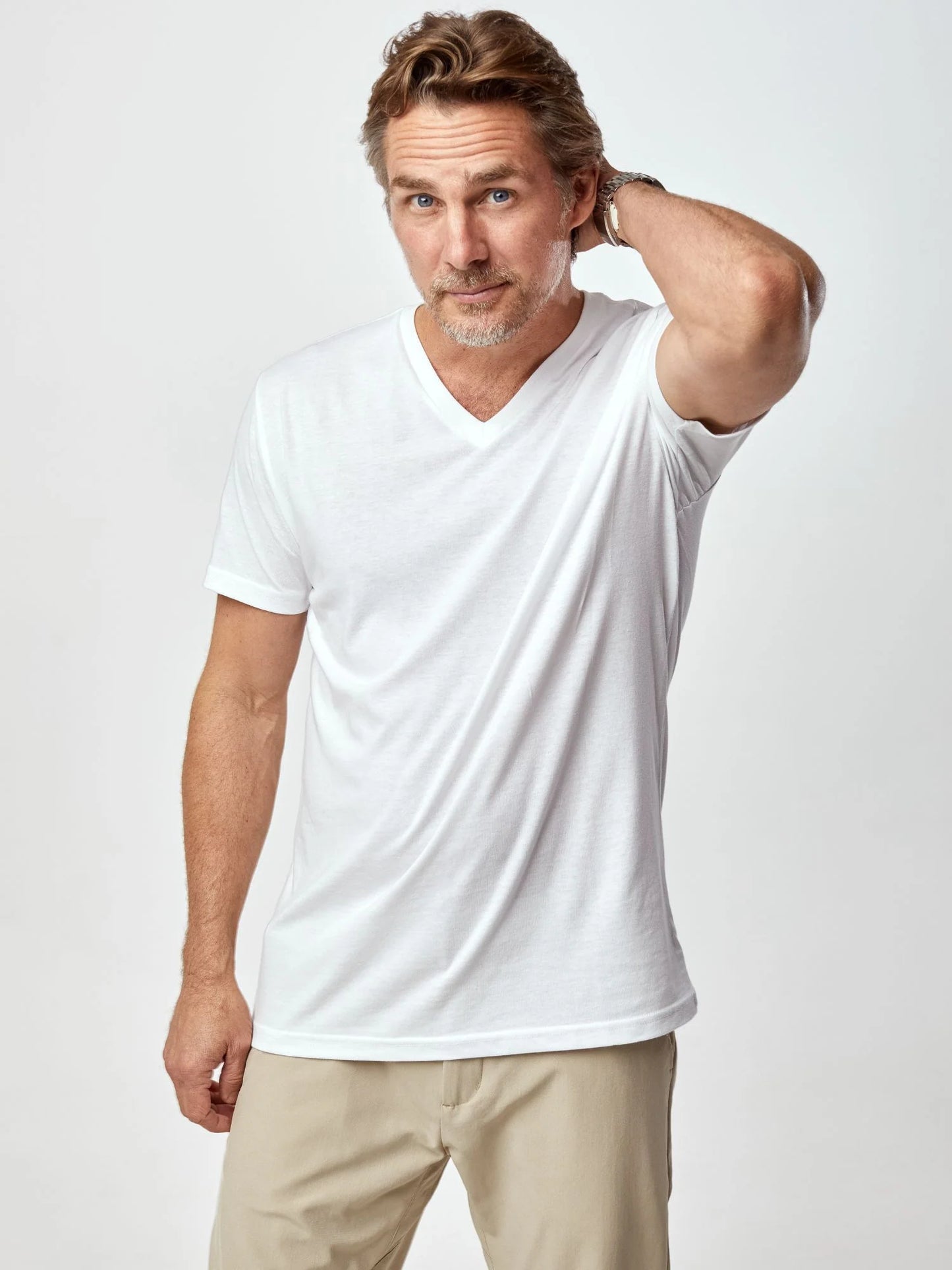 All White V-Neck 3-Pack