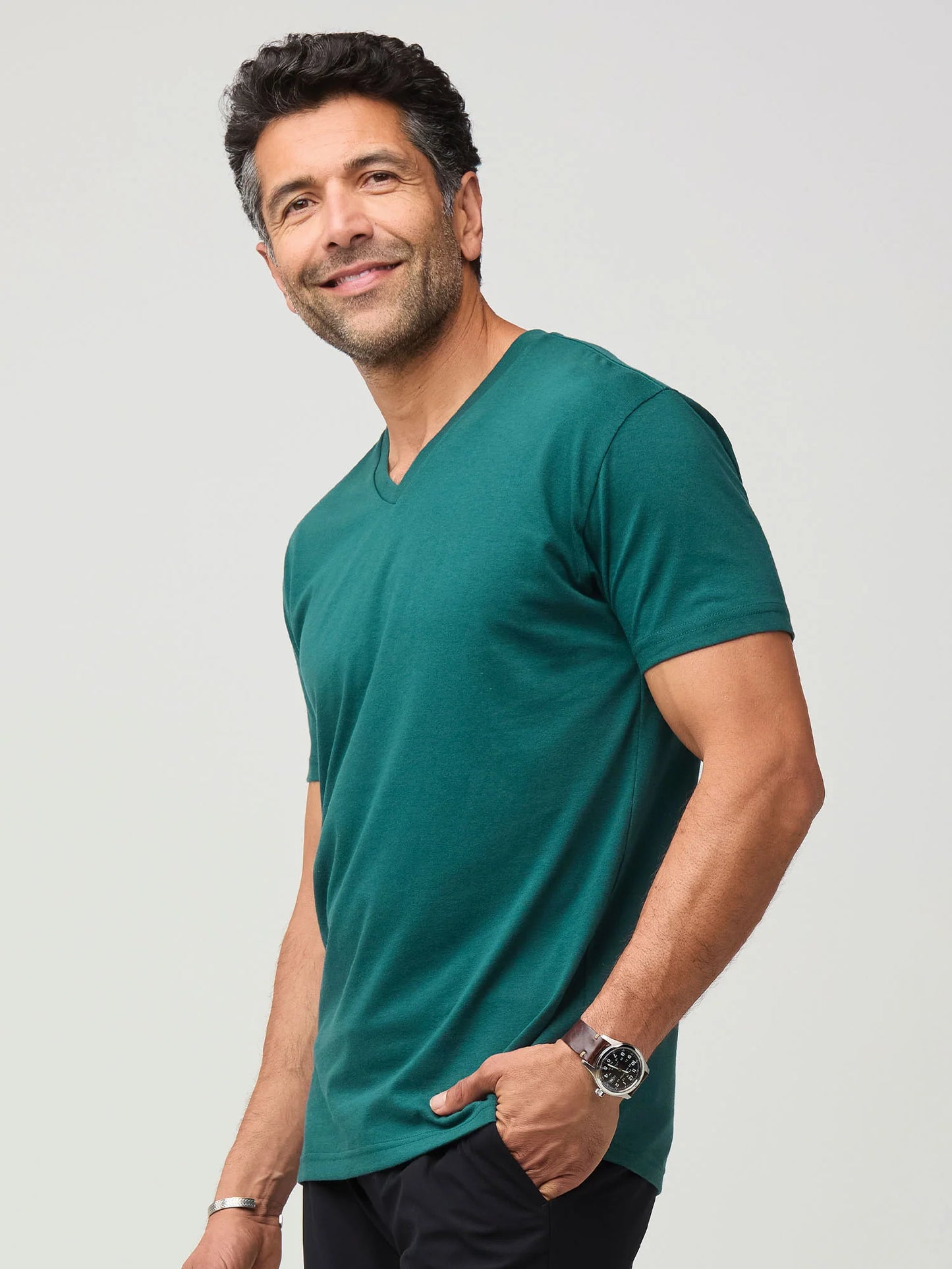 Dark Emerald V-Neck