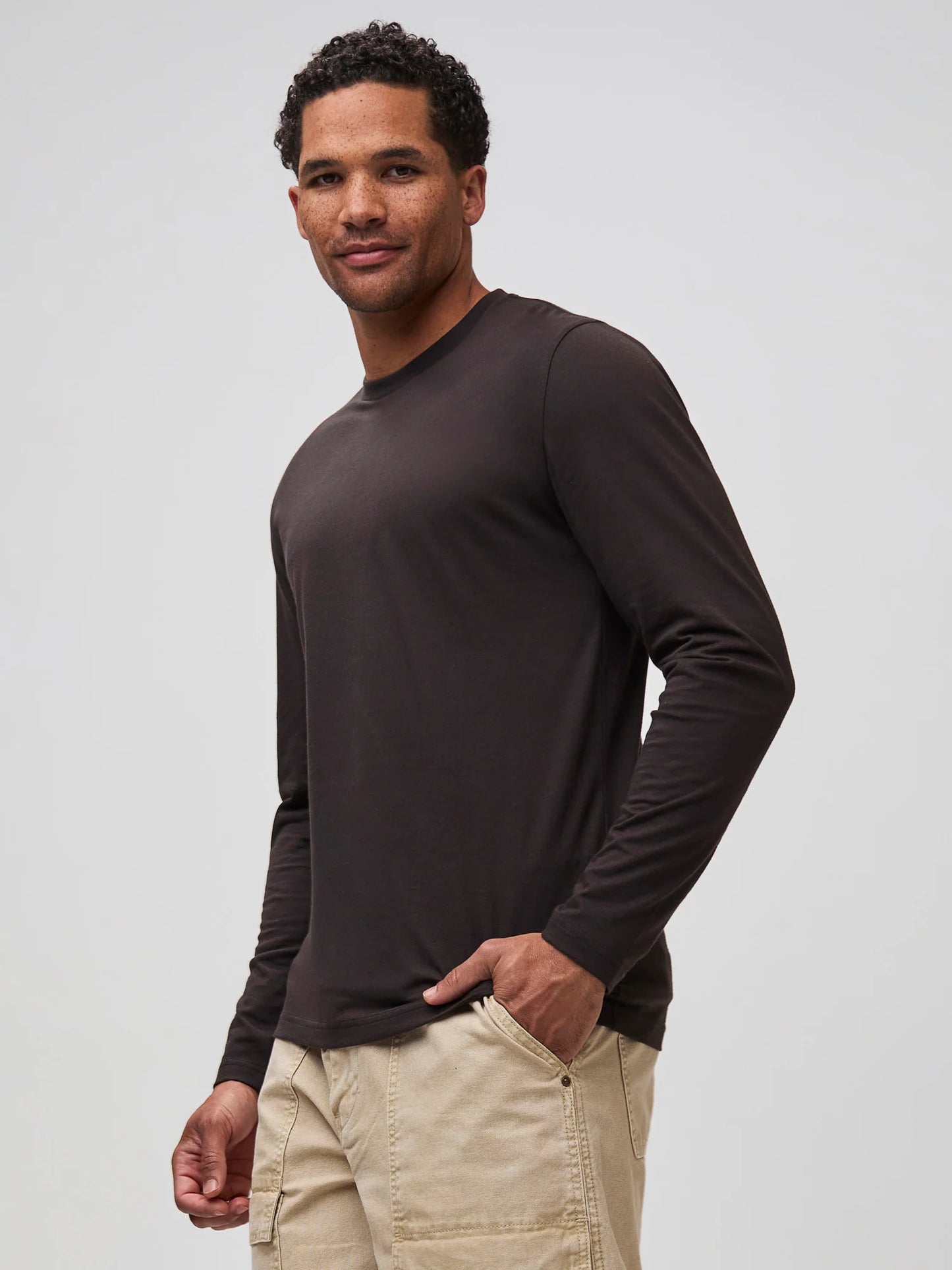 Espresso Long Sleeve Crew Neck