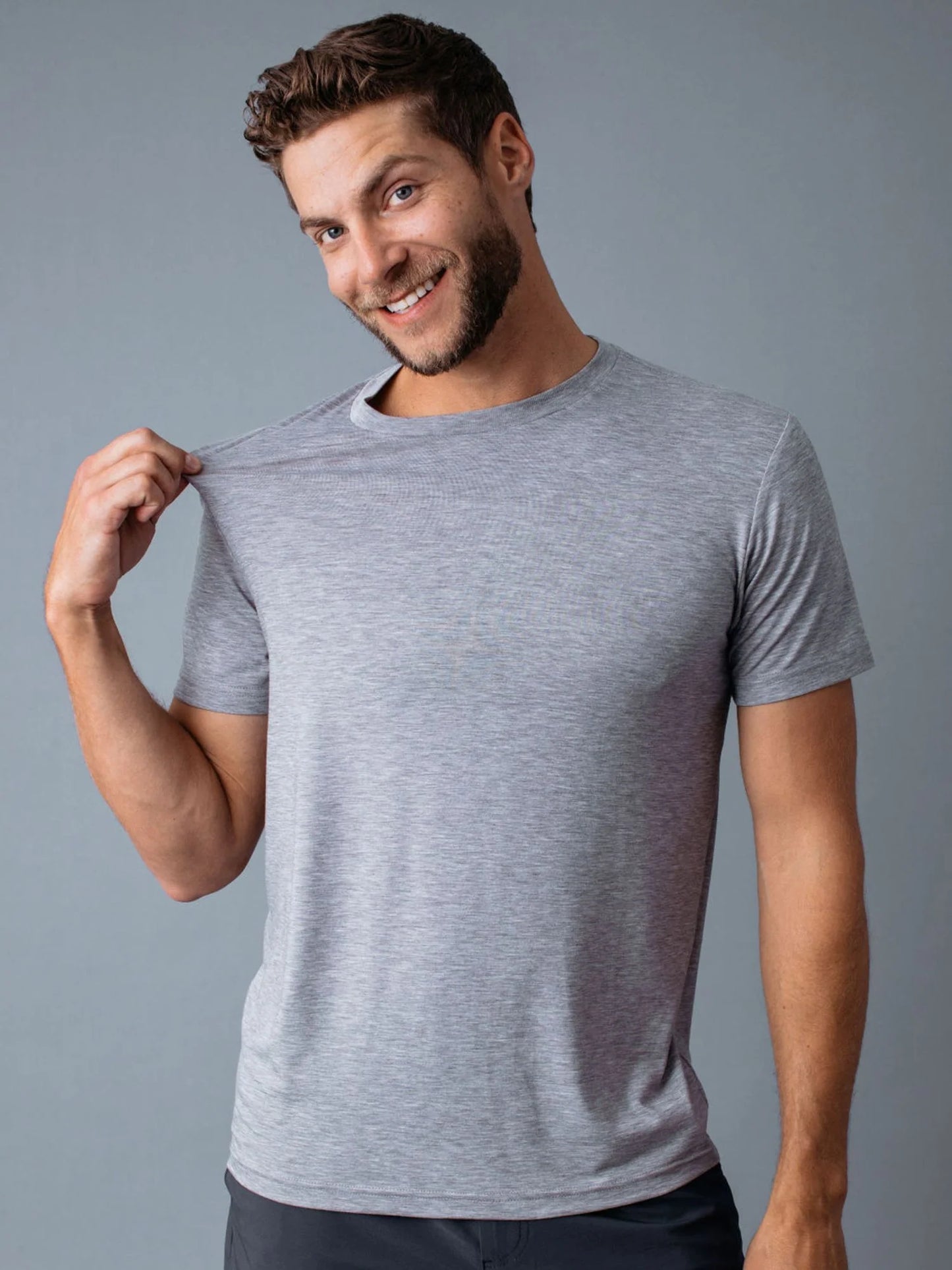 Heather Grey Performance Cool Crew