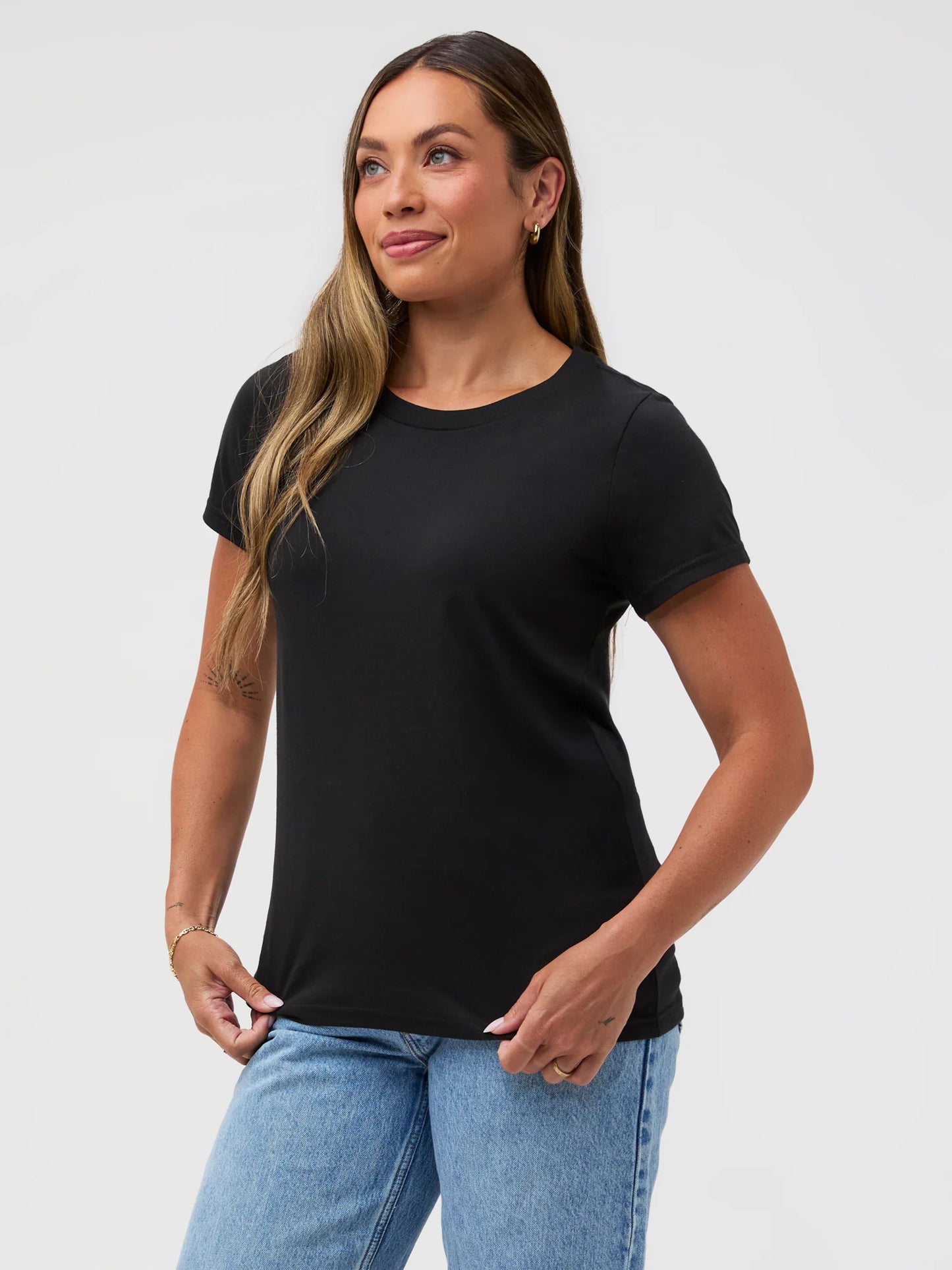 Black Everyday Crew Neck Tee