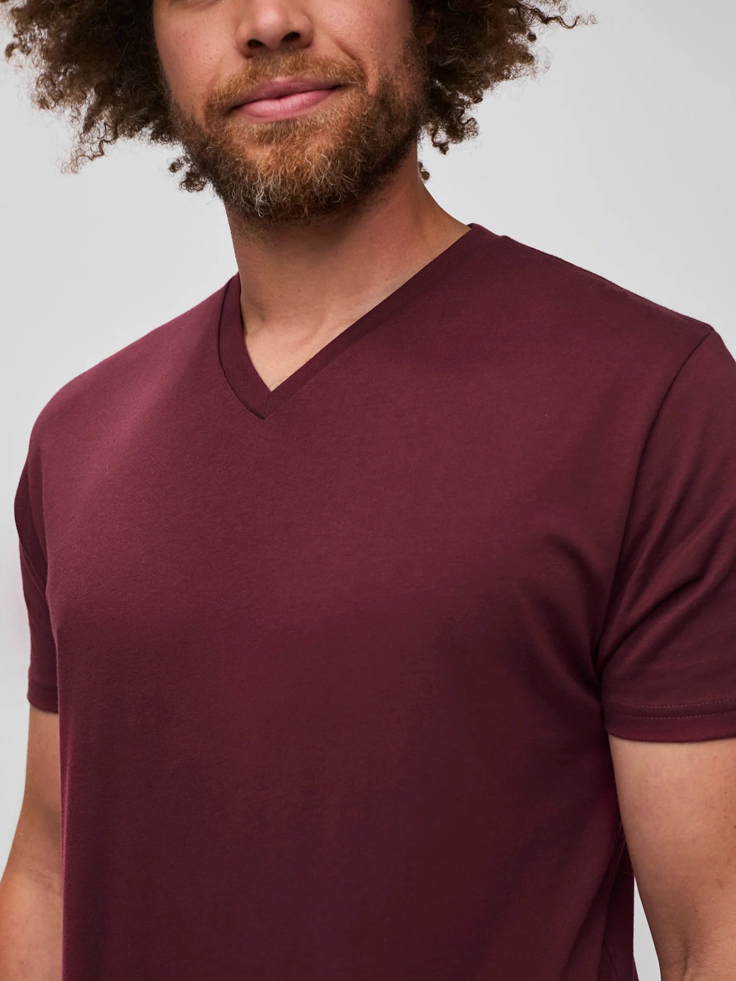 Burgundy V-Neck