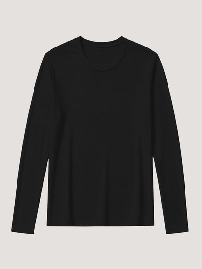 Women's Black Long Sleeve Crew
