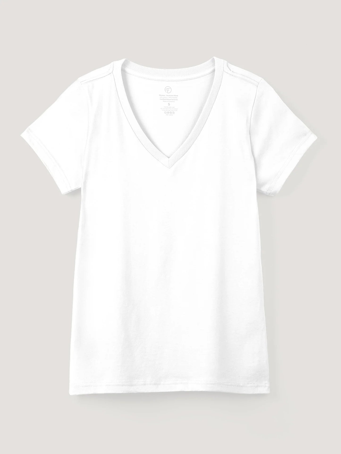 White Everyday V-Neck Tee