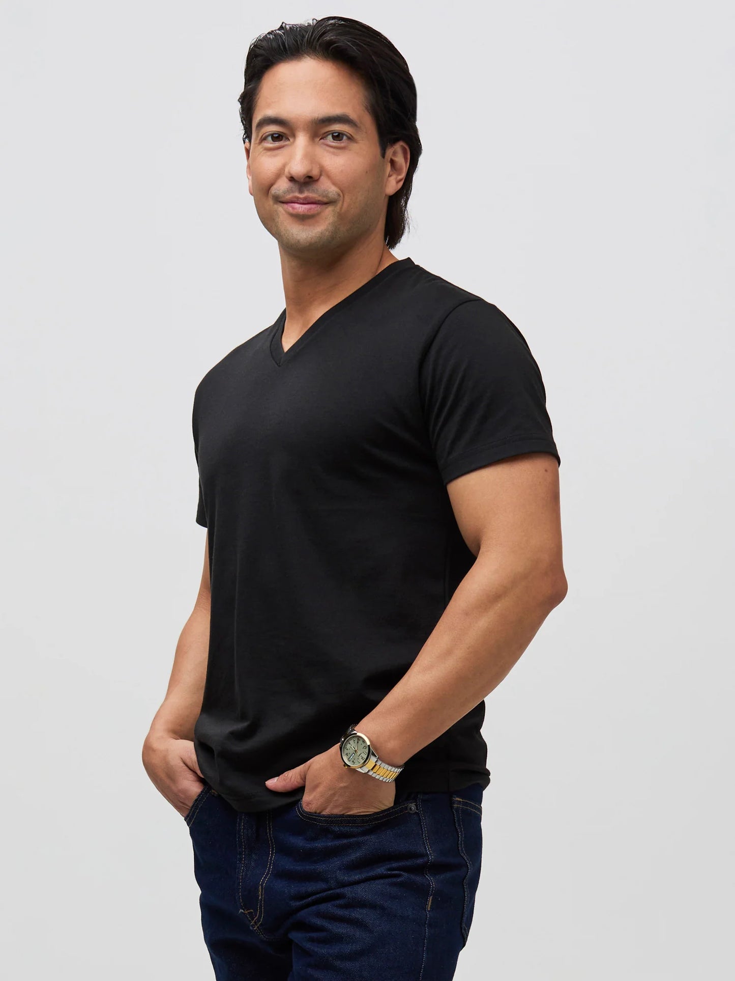 All Black V-Neck 10-Pack