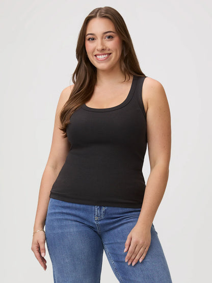 Black Ribbed Tank 2-Pack