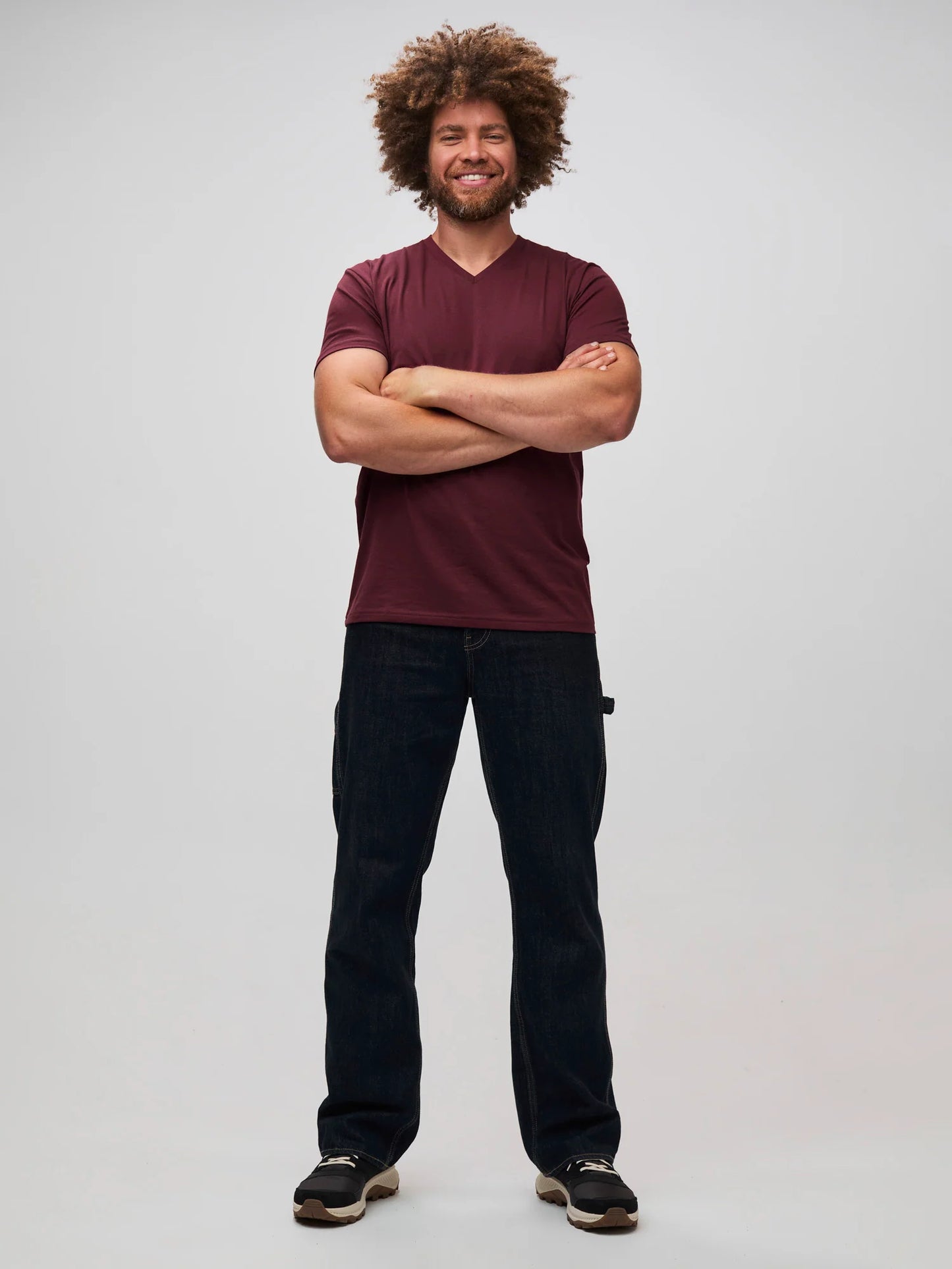 Burgundy V-Neck