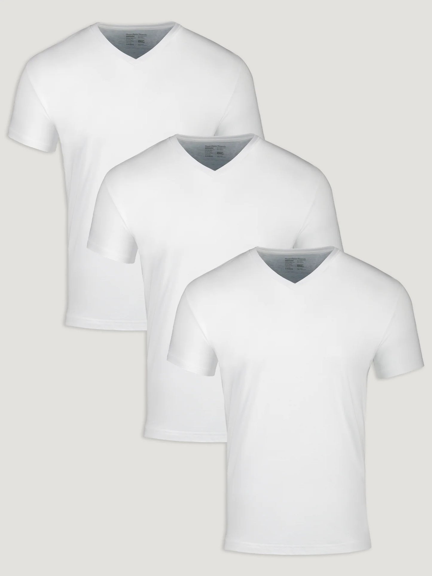 All White V-Neck 3-Pack