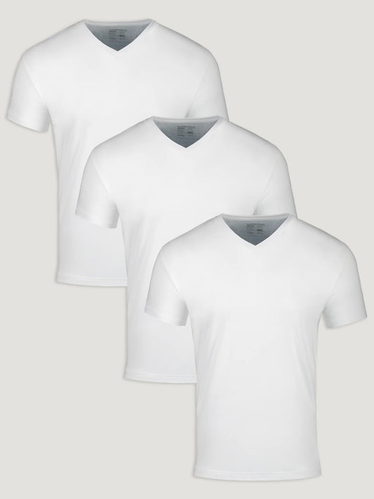 All White V-Neck 3-Pack