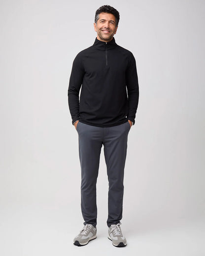 Black Tech Quarter Zip