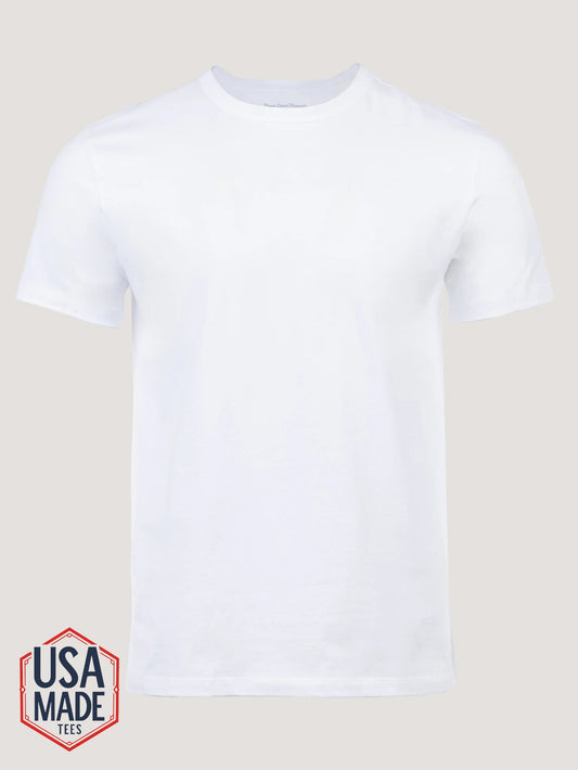 Heritage White Cotton Crew