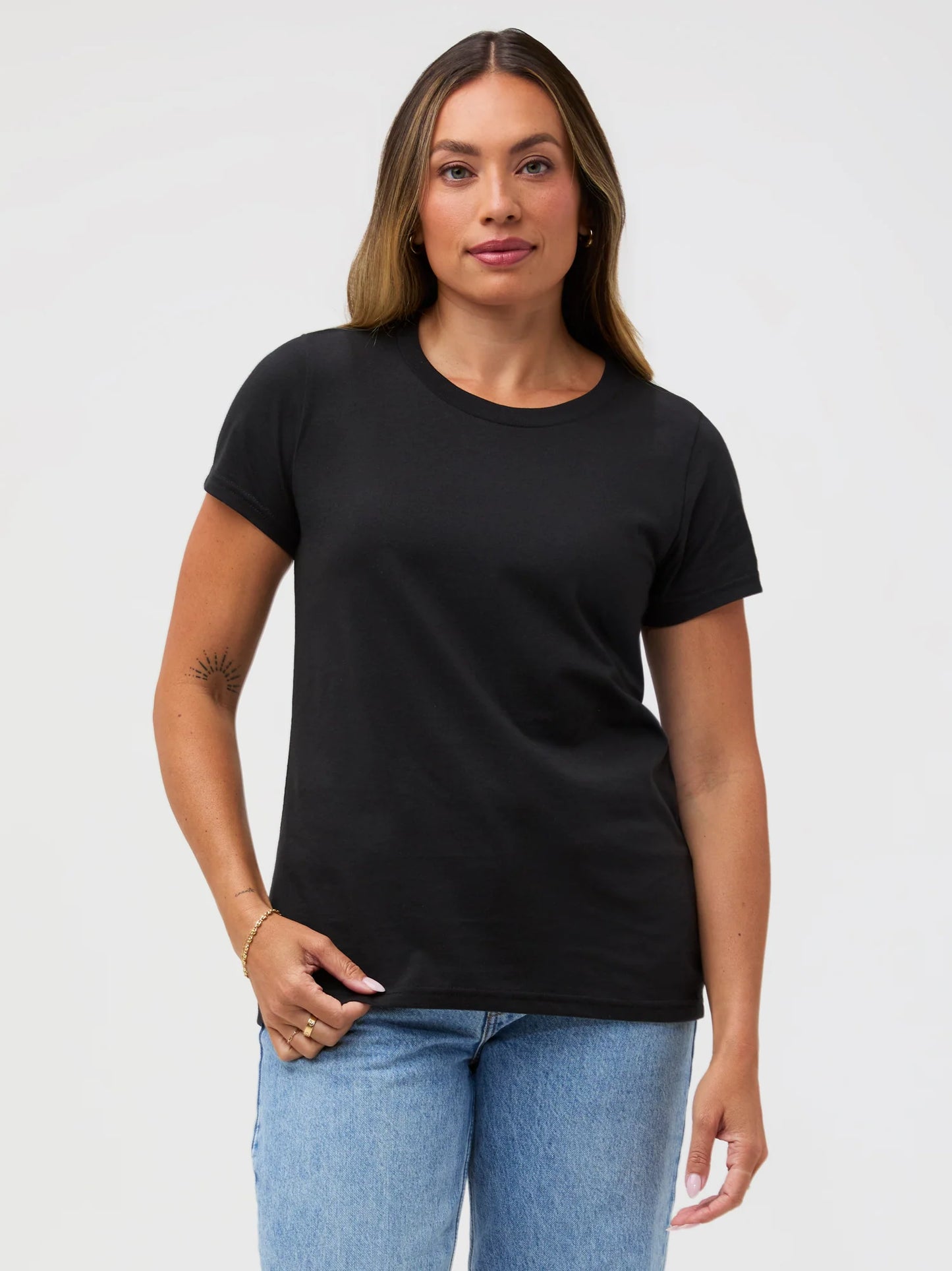 Black Everyday Crew Neck Tee