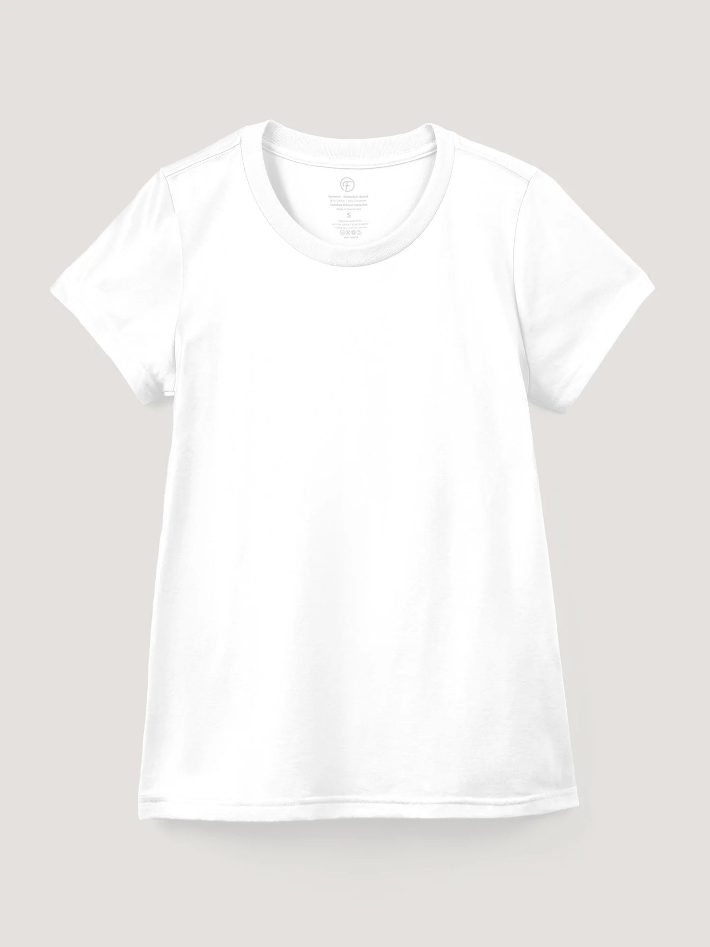 White Everyday Crew Neck Tee