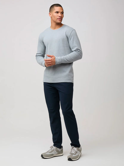 Heather Grey Thermal Long Sleeve Crew