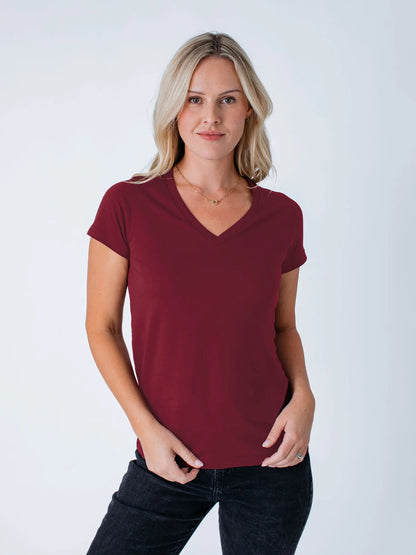Cosmic Red Everyday V-Neck Tee