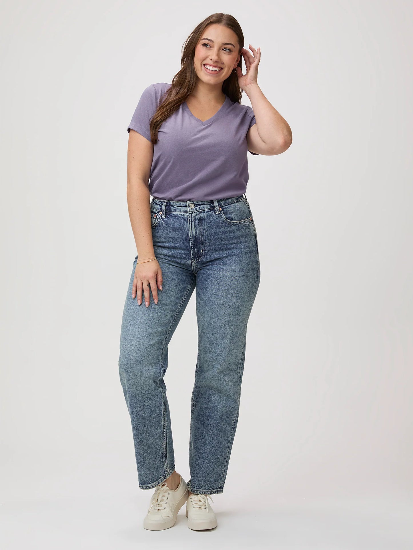 Flint Purple Everyday V-Neck Tee