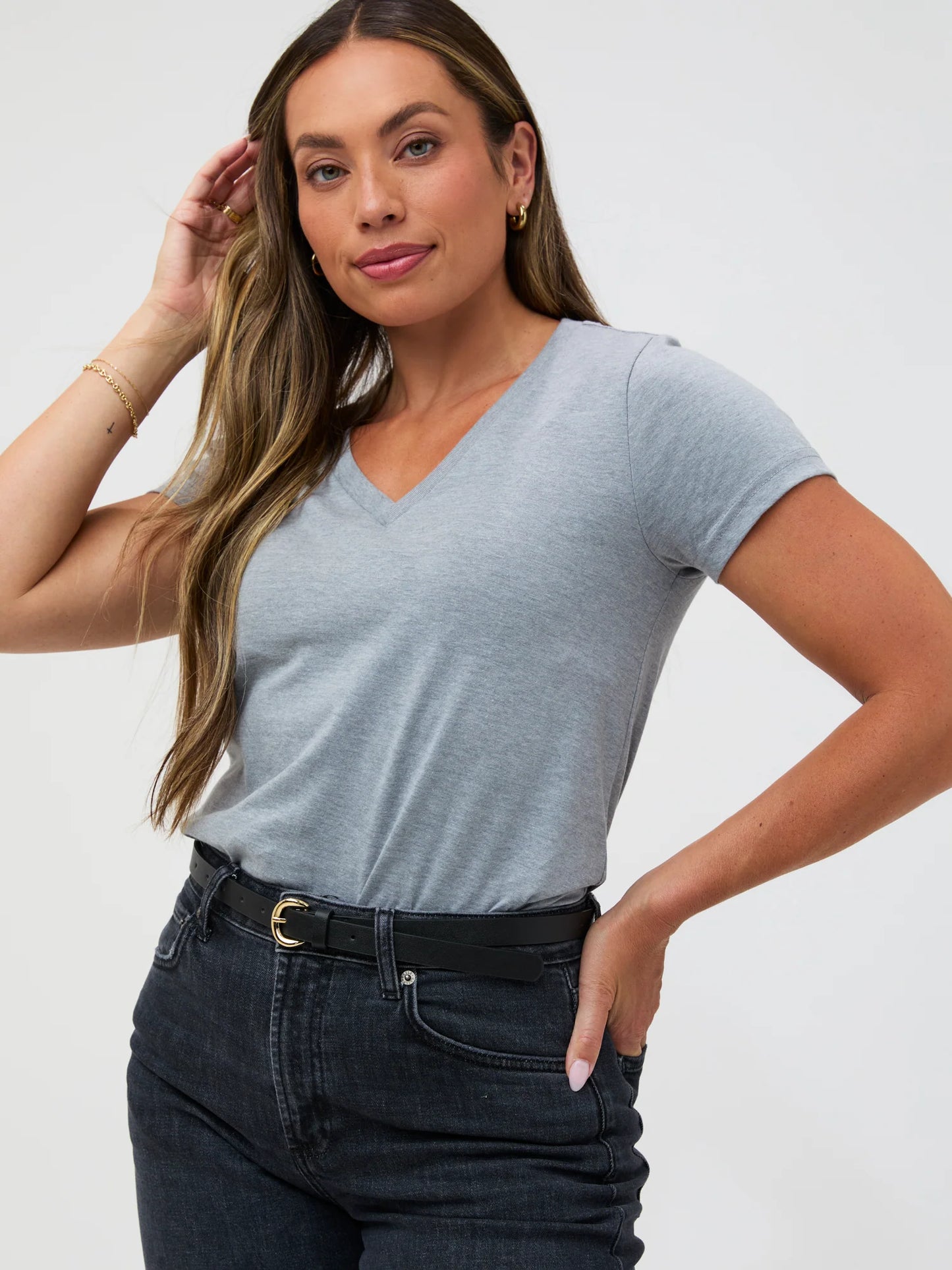 Heather Grey Everyday V-Neck Tee