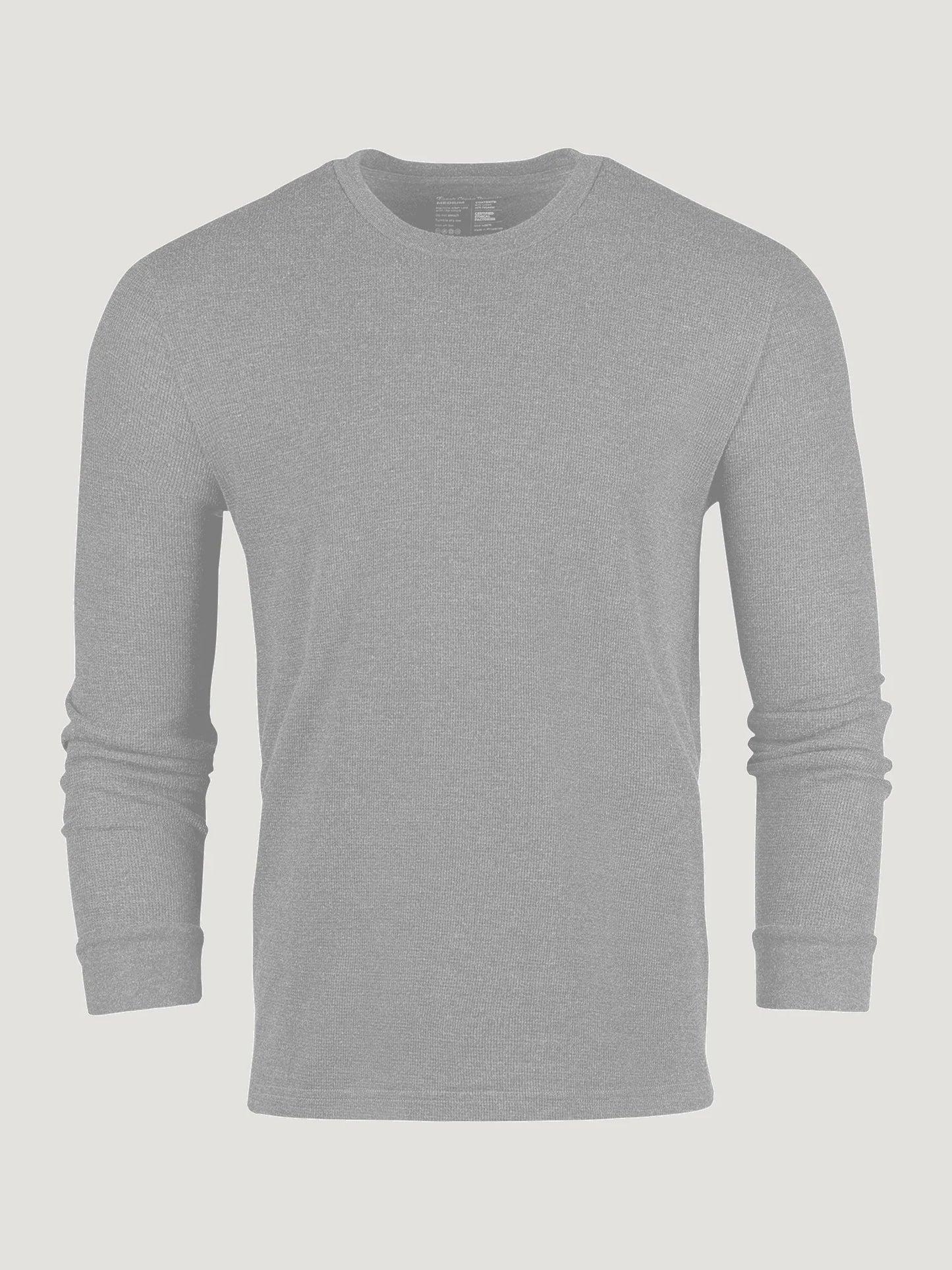 Heather Grey Thermal Long Sleeve Crew
