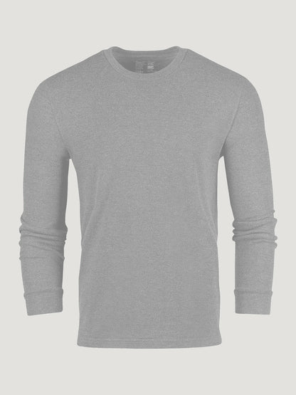 Heather Grey Thermal Long Sleeve Crew