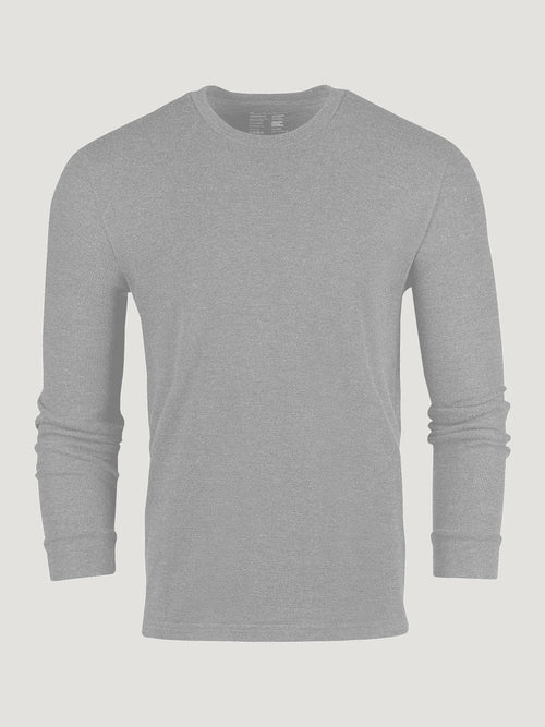 Heather Grey Thermal Long Sleeve Crew