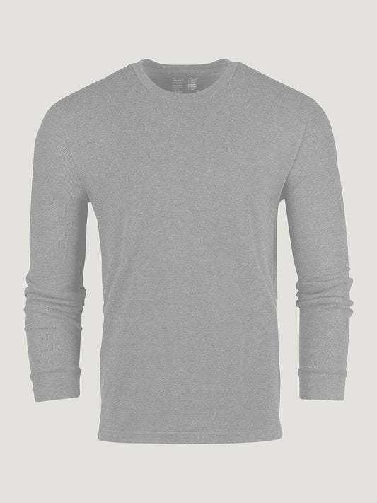 Heather Grey Thermal Long Sleeve Crew