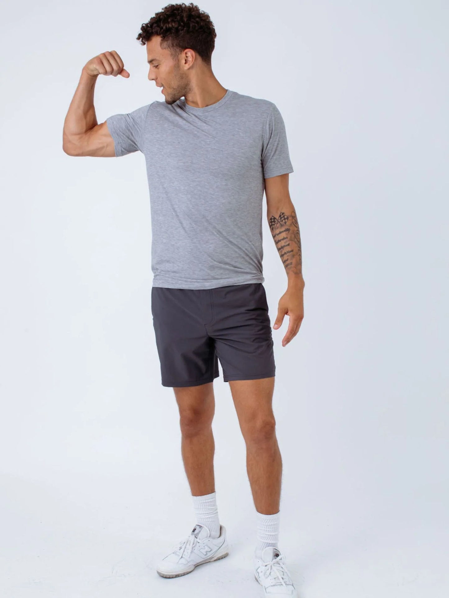 Heather Grey Performance Cool Crew