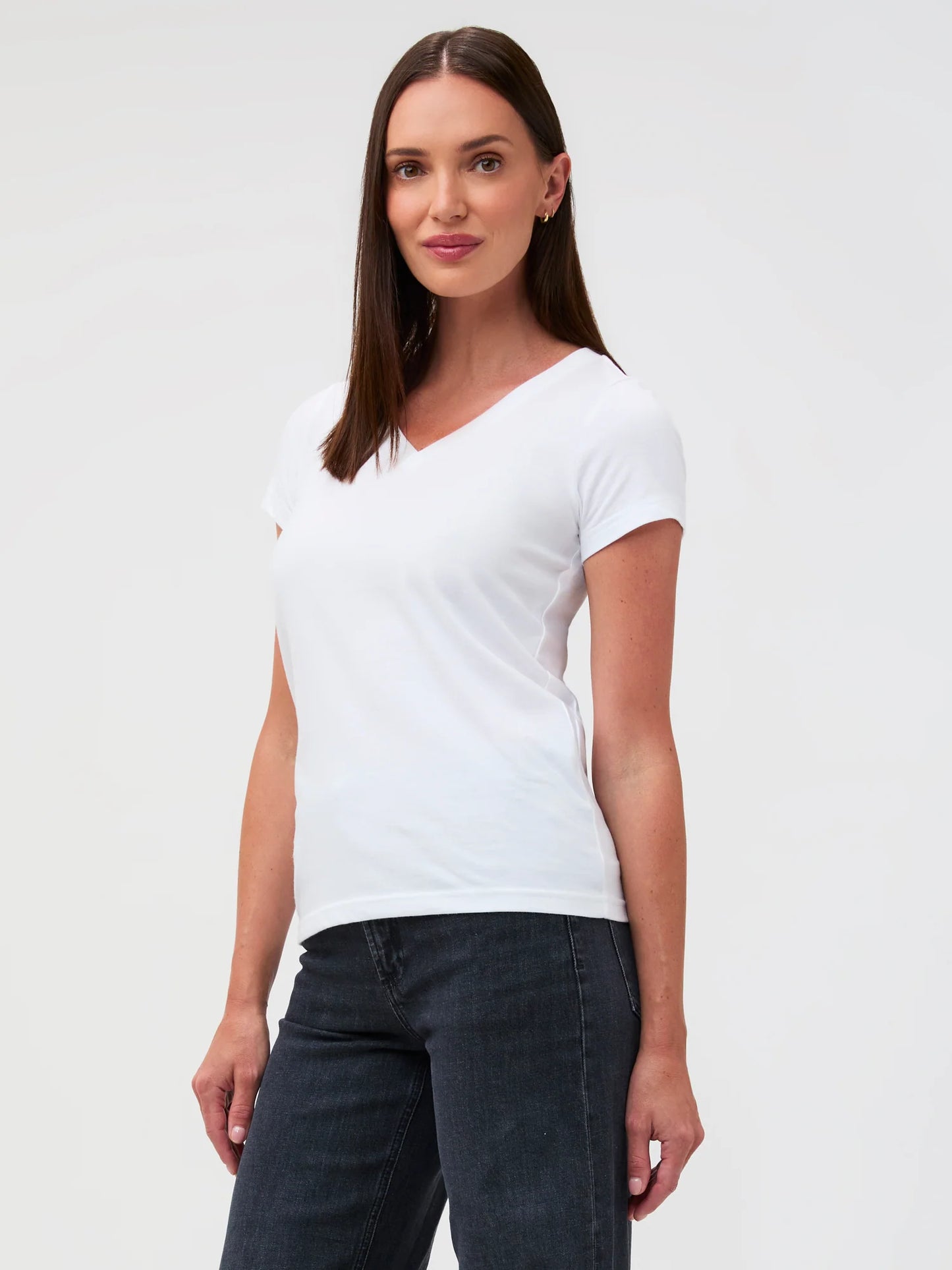 White Everyday V-Neck Tee