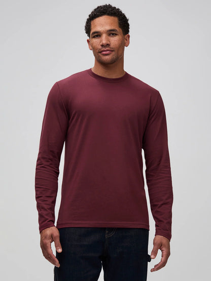 Burgundy Long Sleeve Crew Neck