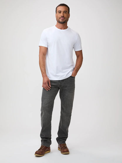 Heritage White Cotton Crew