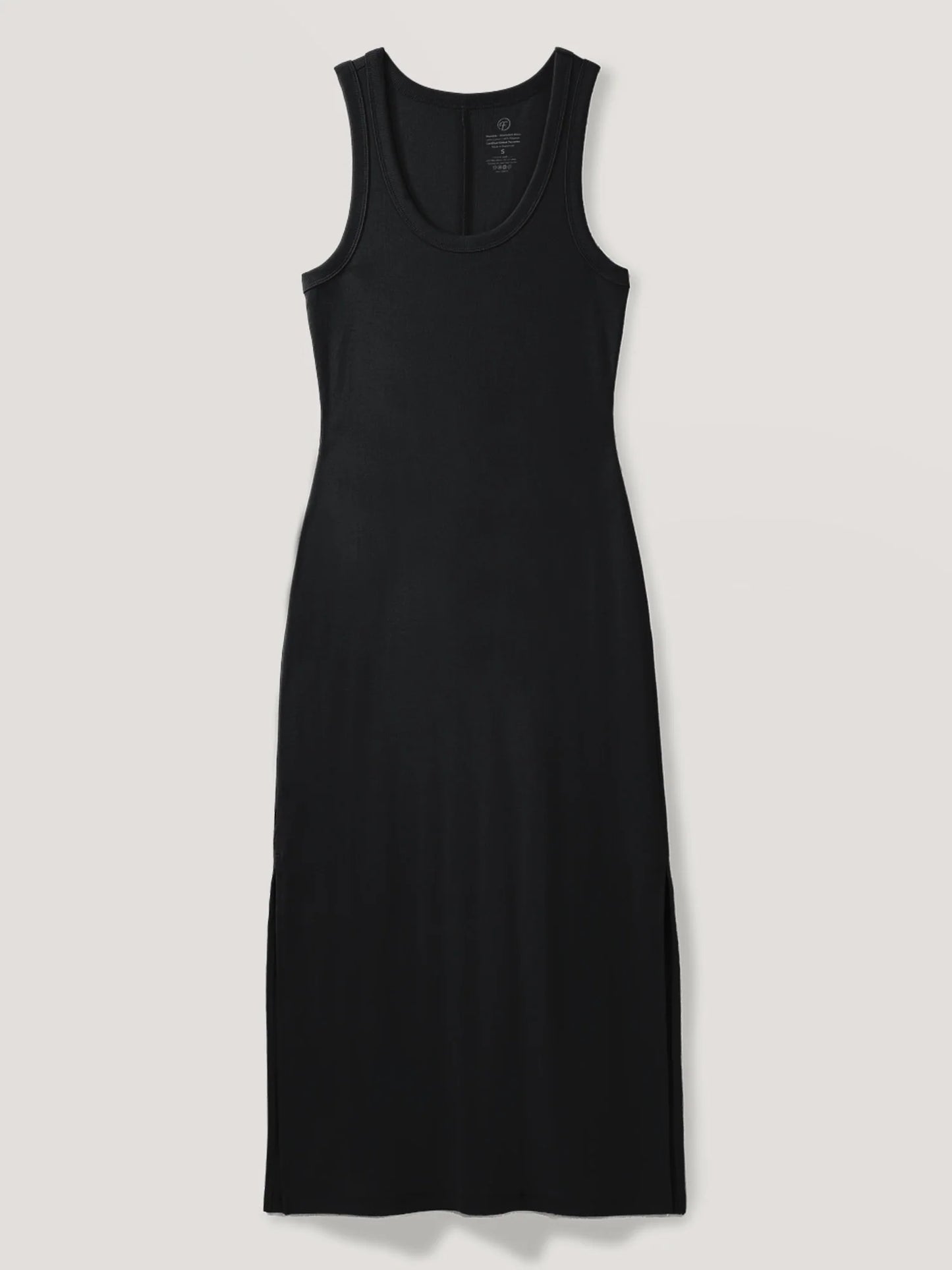 Black Ribbed Tank Dress