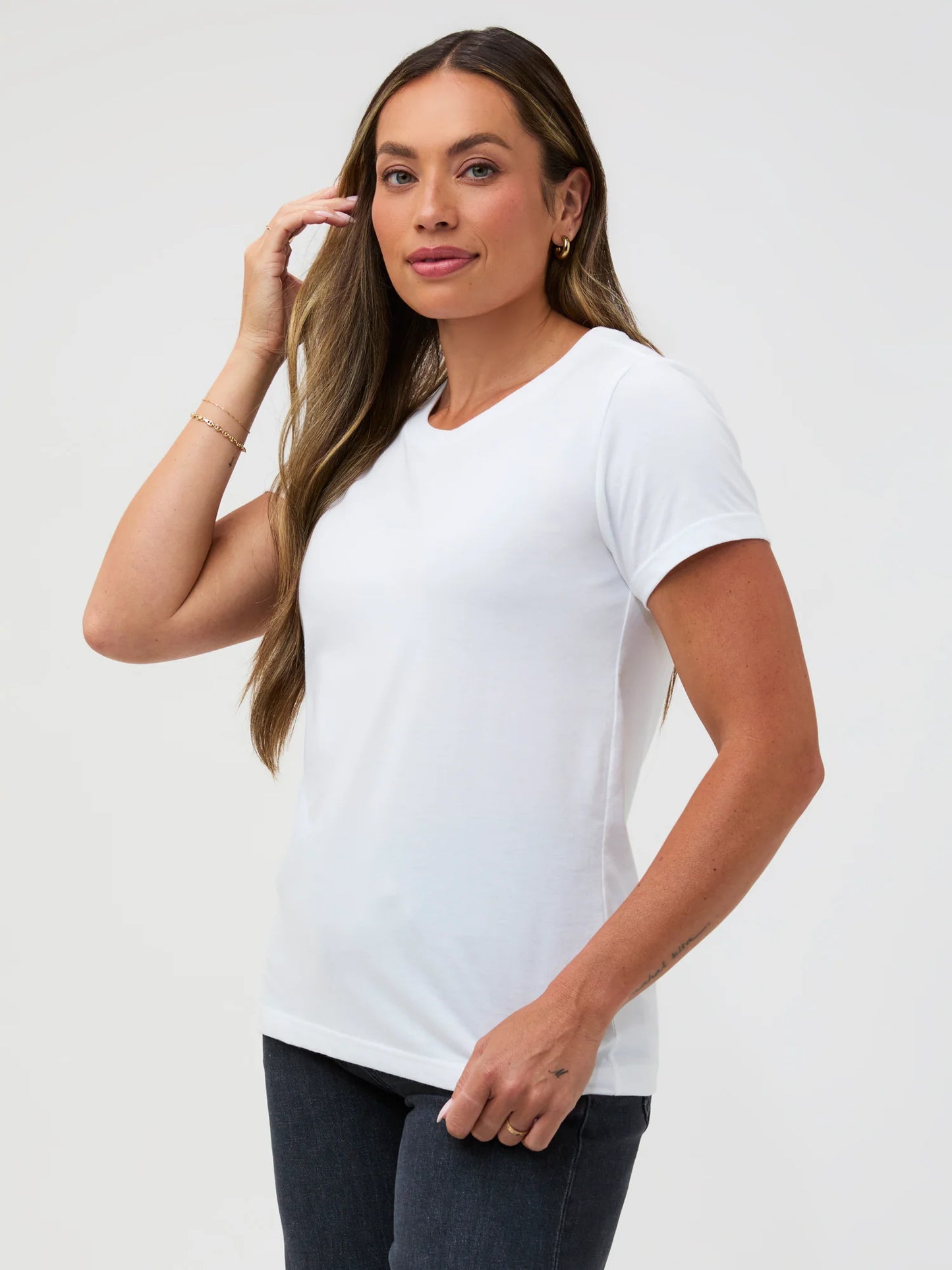 White Everyday Crew Neck Tee