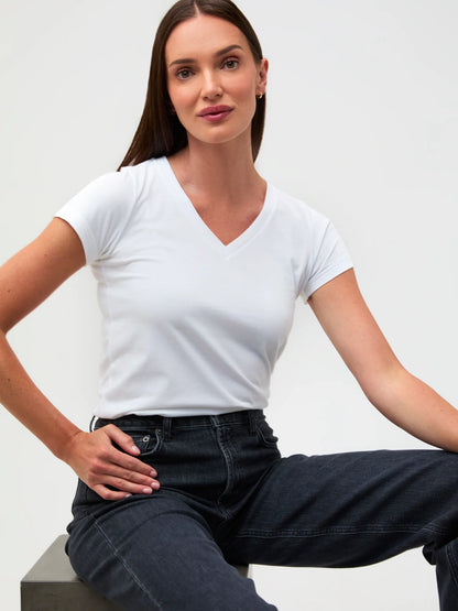 White Everyday V-Neck Tee