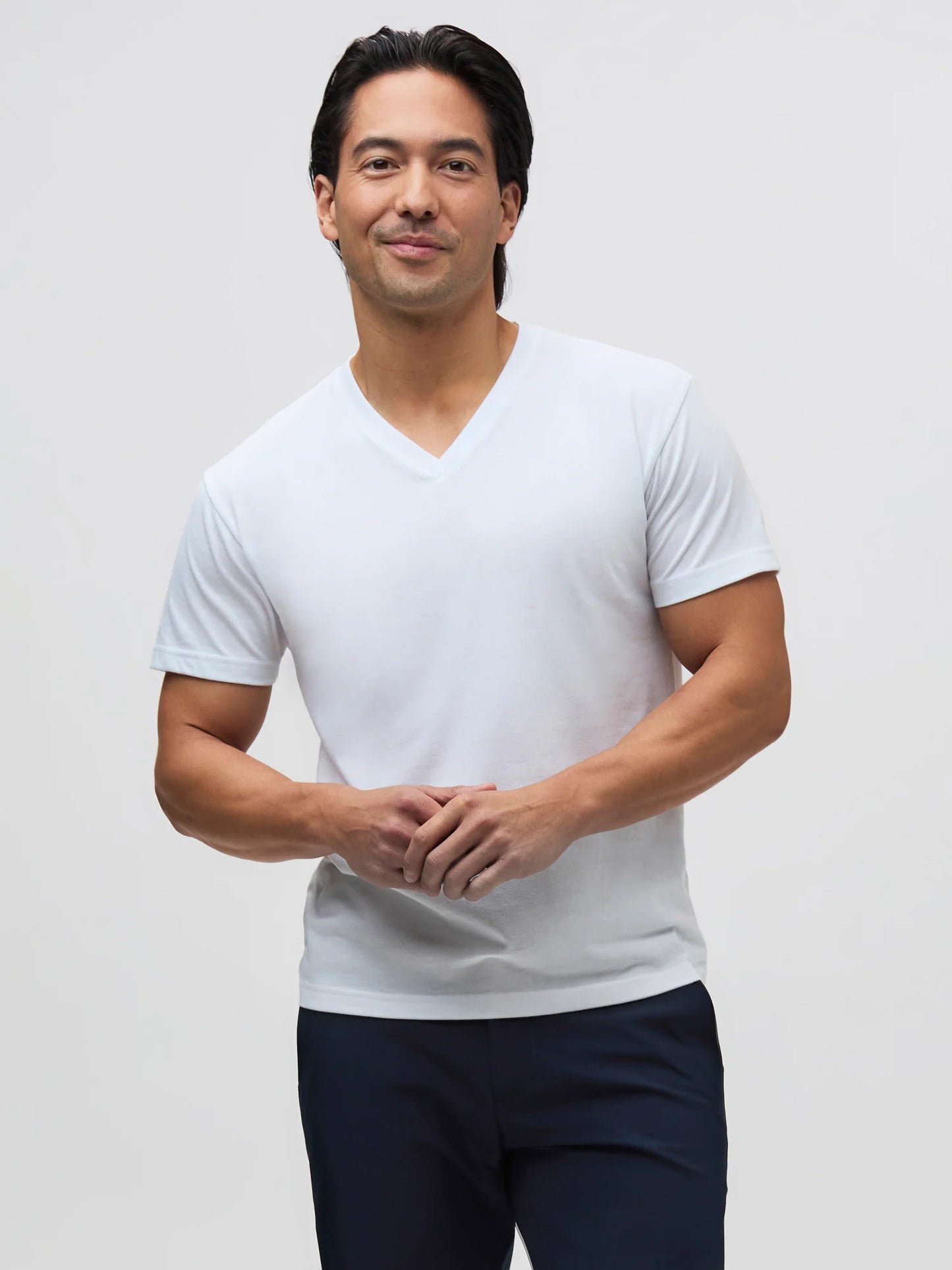 White V-Neck