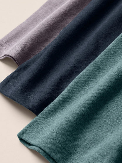 Cross Dye Crew Neck 3-Pack