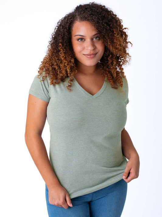 Vintage Green Everyday V-Neck Tee