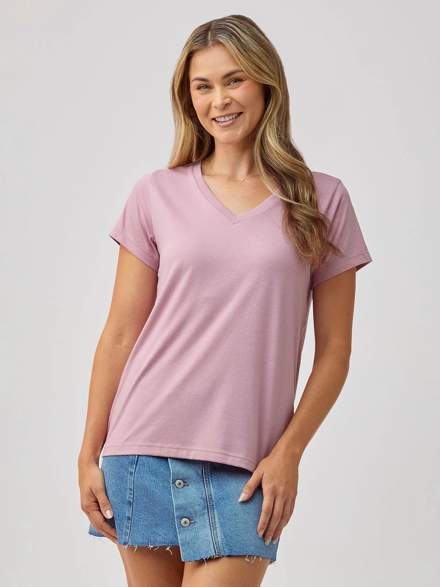 Chalk Pink Everyday V-Neck Tee