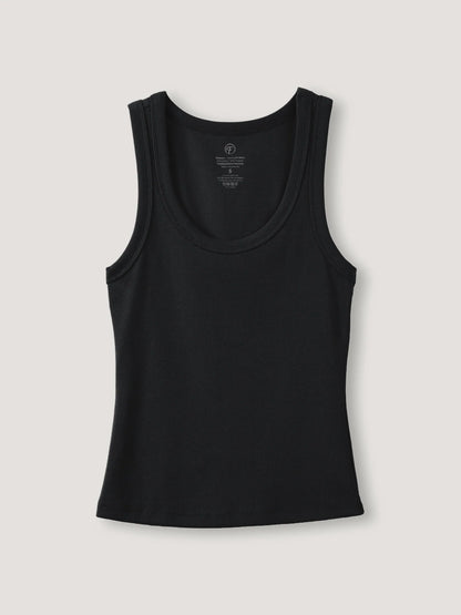 Black Ribbed Tank