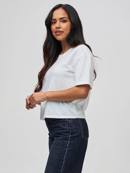 White Boxy Tee