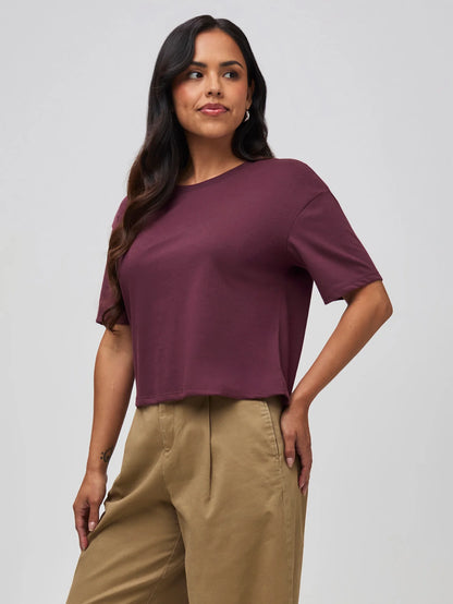 Merlot Boxy Tee
