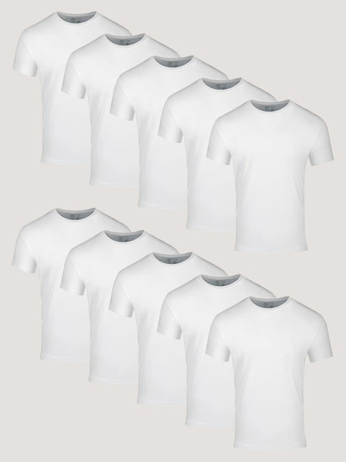 All White Crew 10-Pack