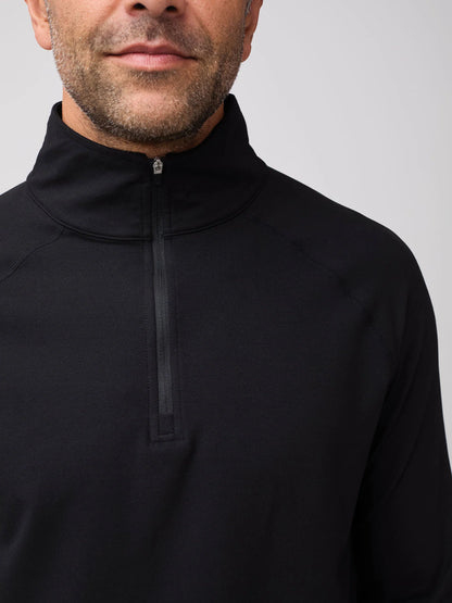 Black Tech Quarter Zip