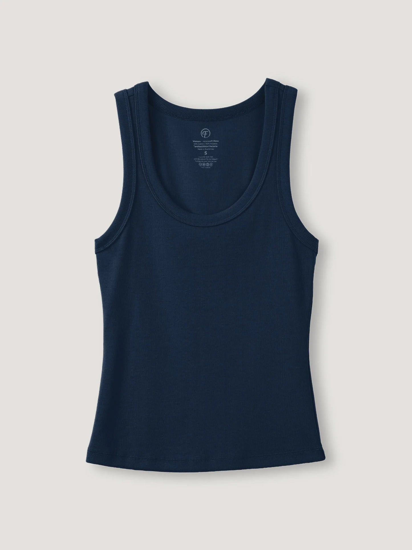 Dark Navy Ribbed Tank