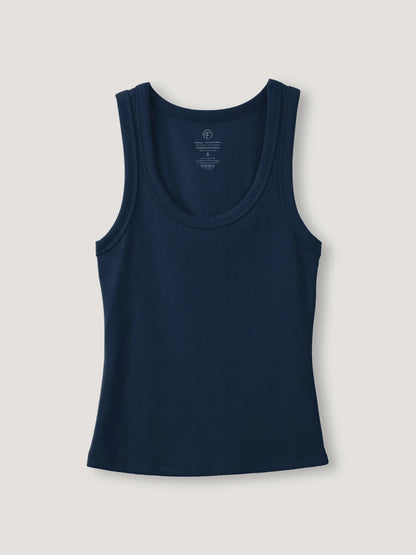 Dark Navy Ribbed Tank