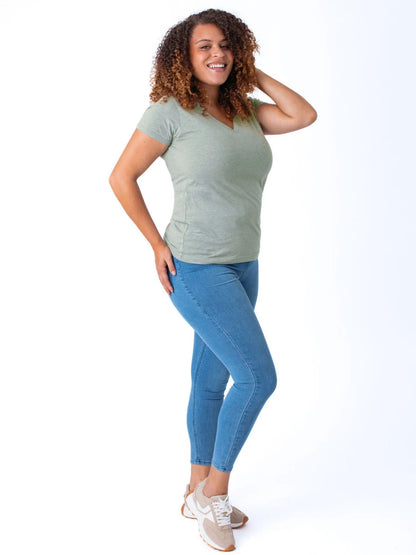 Vintage Green Everyday V-Neck Tee