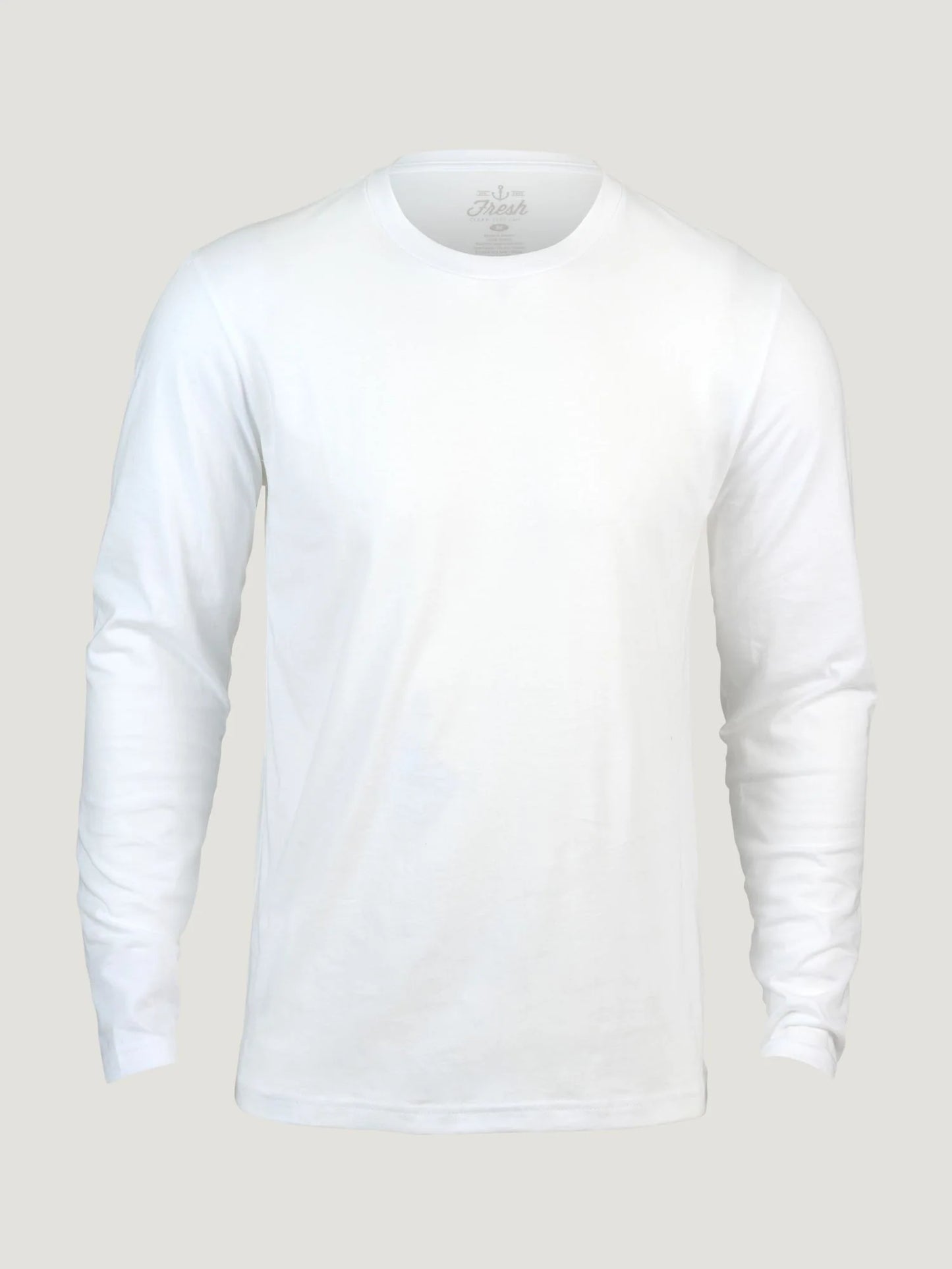 White Long Sleeve Crew Neck