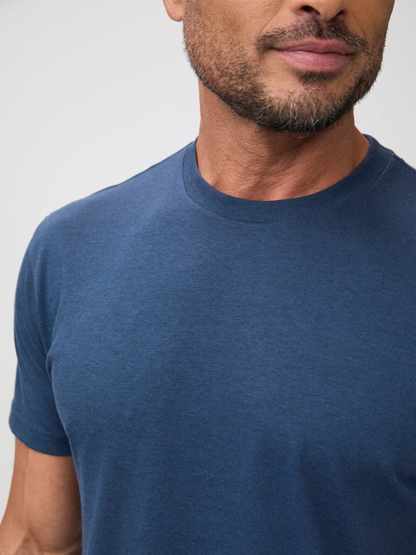 Indigo Cross Dye Crew Neck