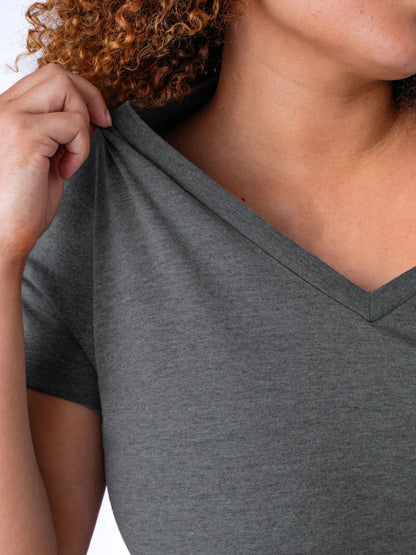 Carbon Grey Everyday V-Neck Tee
