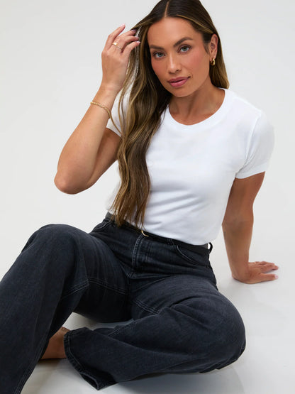White Everyday Crew Neck Tee