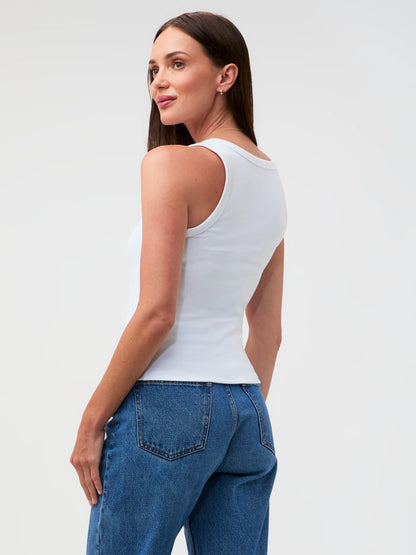 White Ribbed Tee & Tank 2-Pack