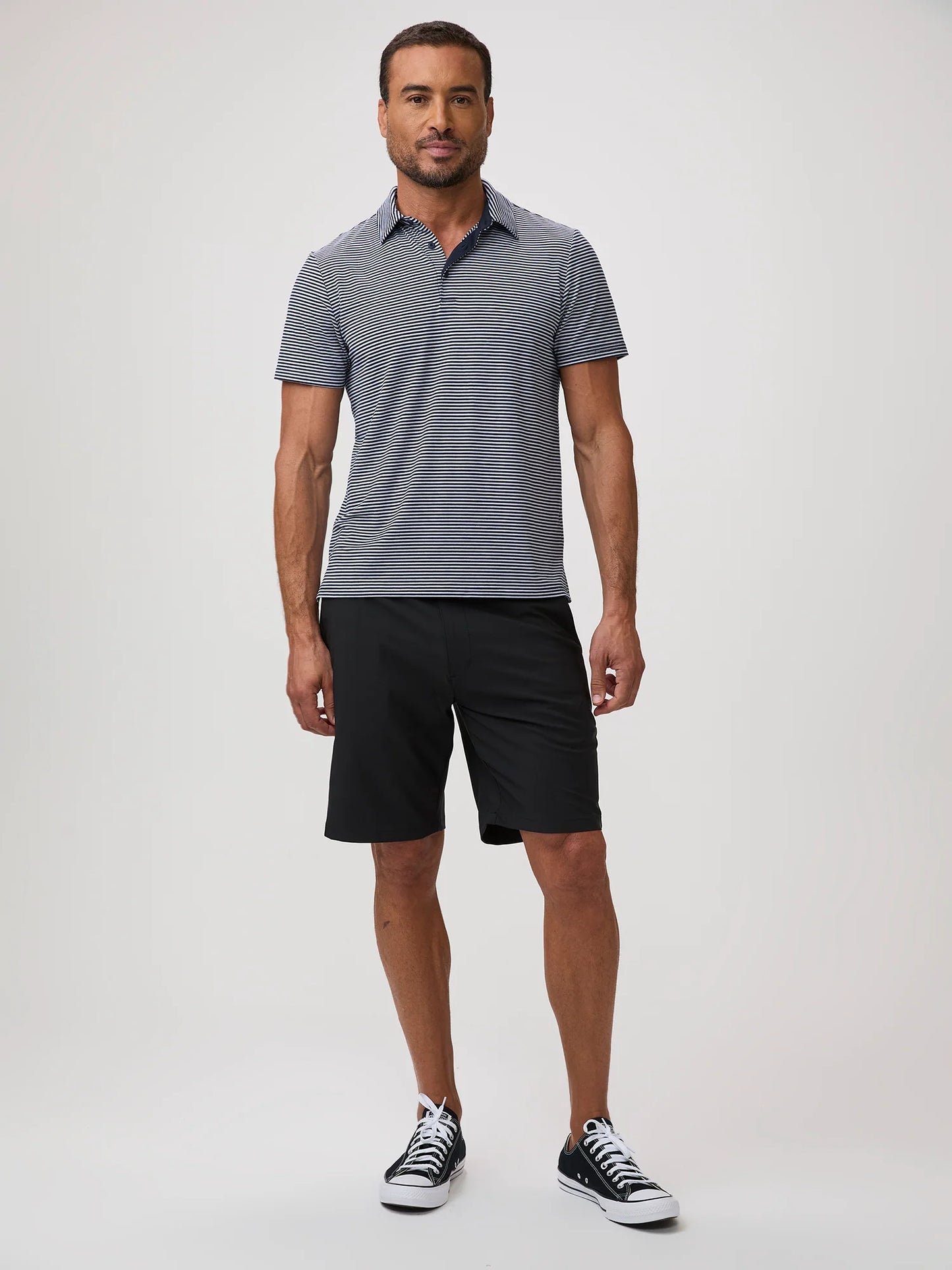 Blue Tones Striped Performance Cool Polo 3-Pack